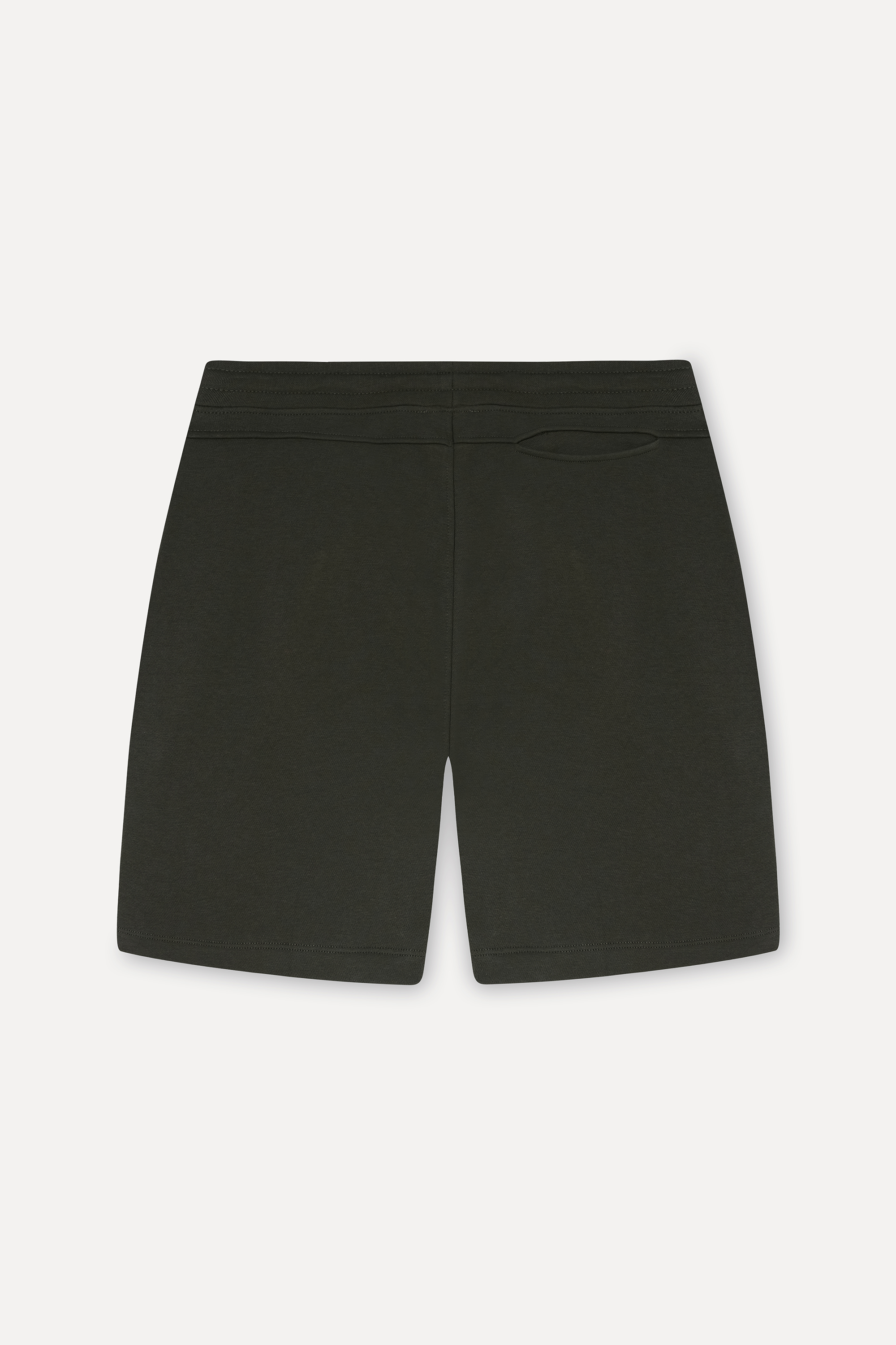 Erkek Haki Straight Fit Beli Bağlamalı Şort