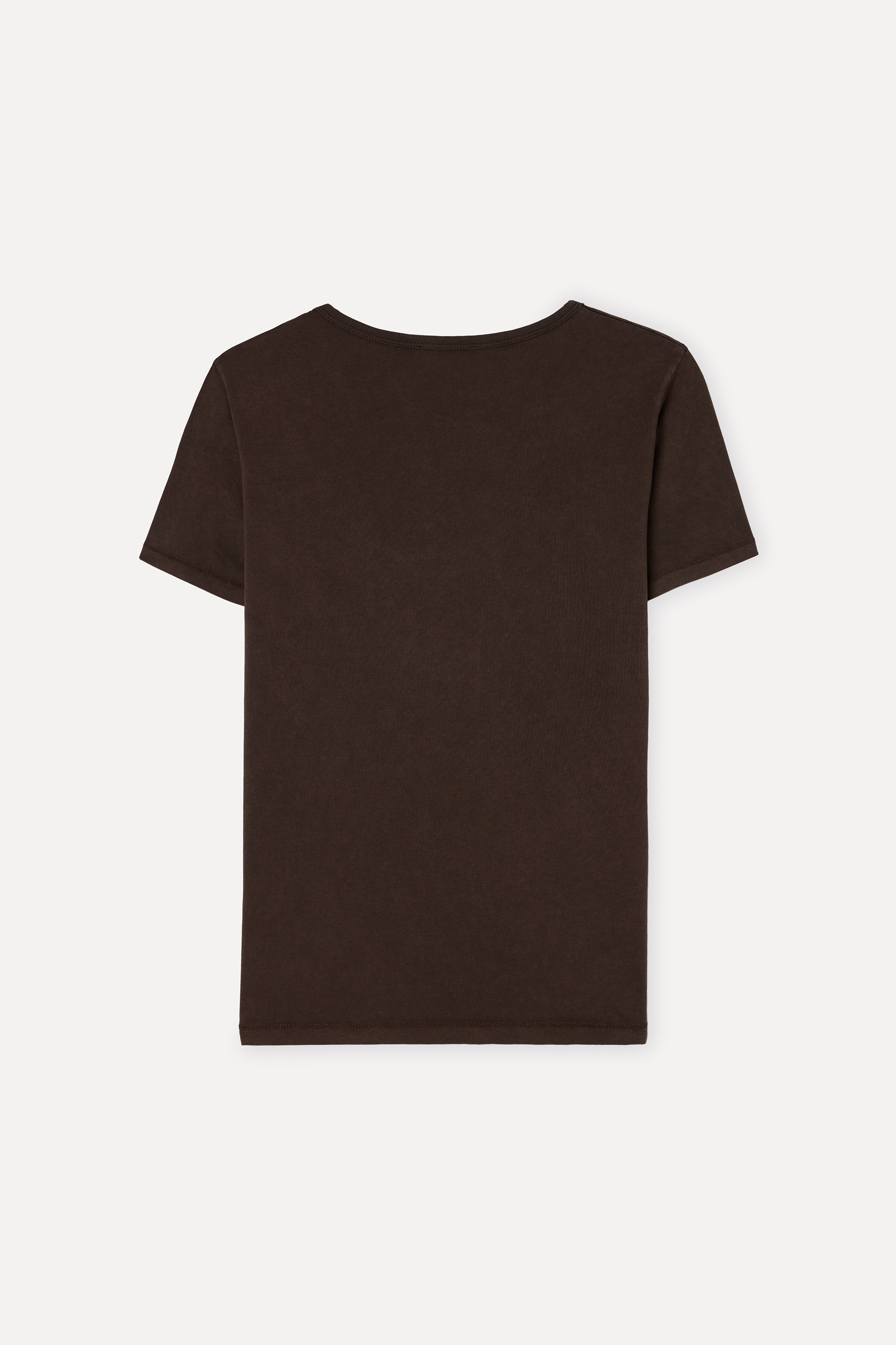 Kadın Kahverengi V Yaka T-Shirt