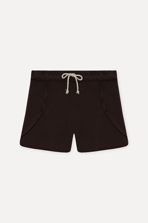  Kadın Kahverengi Comfort Fit Beli Bağlamalı Şort