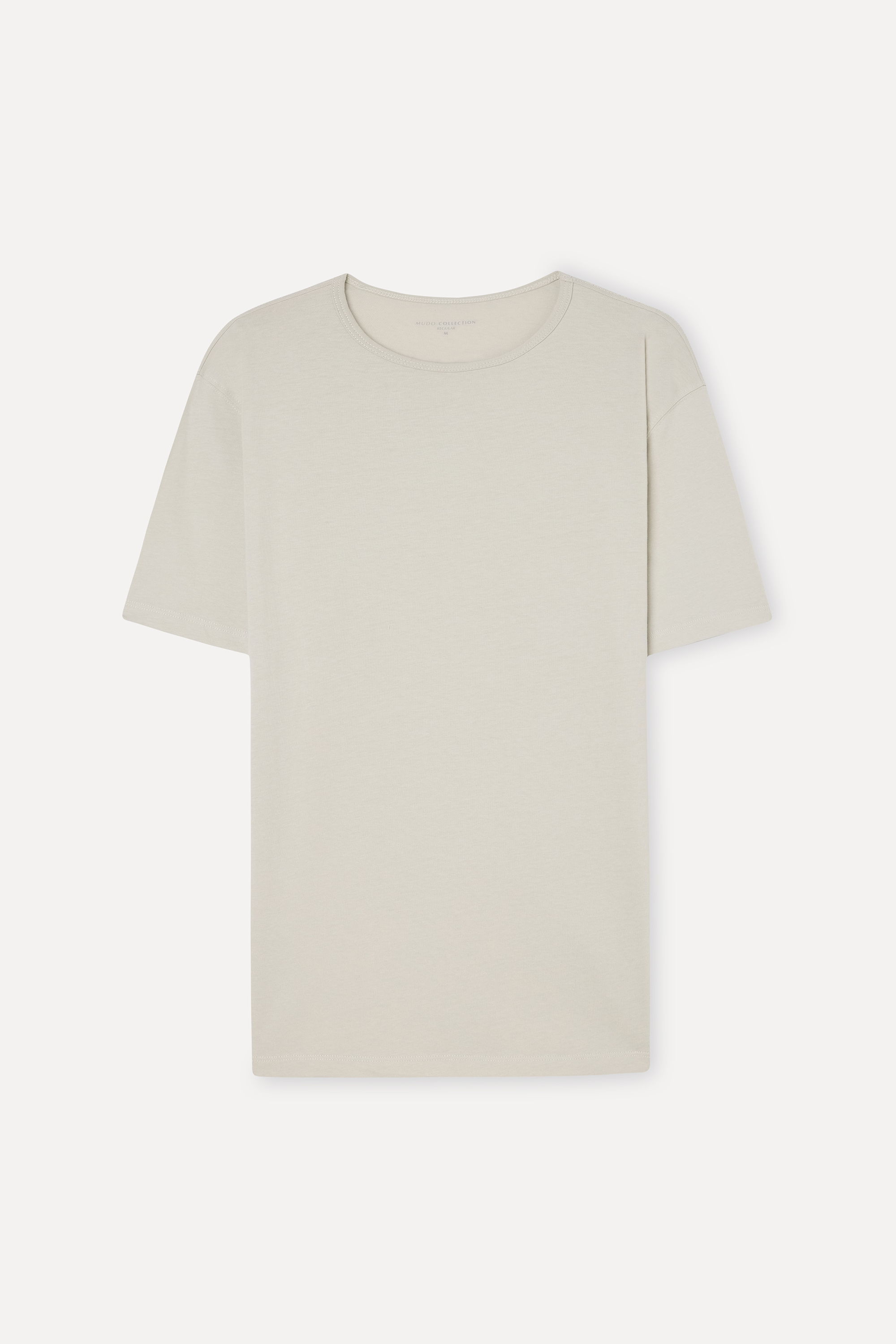Erkek Taş Rengi Bisiklet Yaka T-Shirt