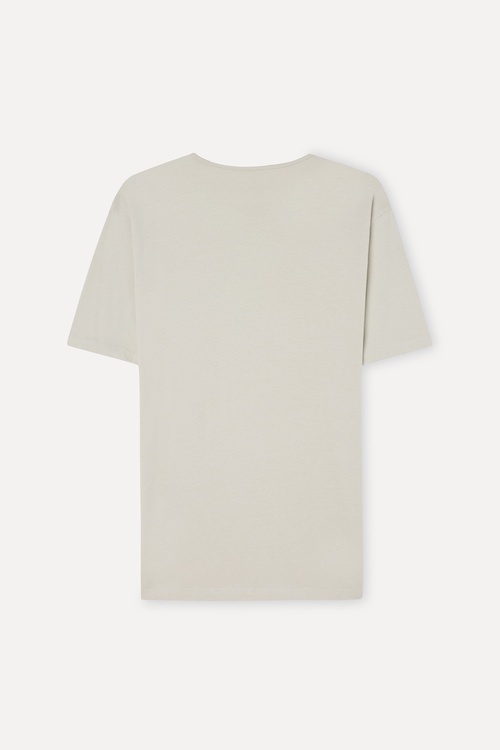 Erkek Taş Rengi Bisiklet Yaka T-Shirt
