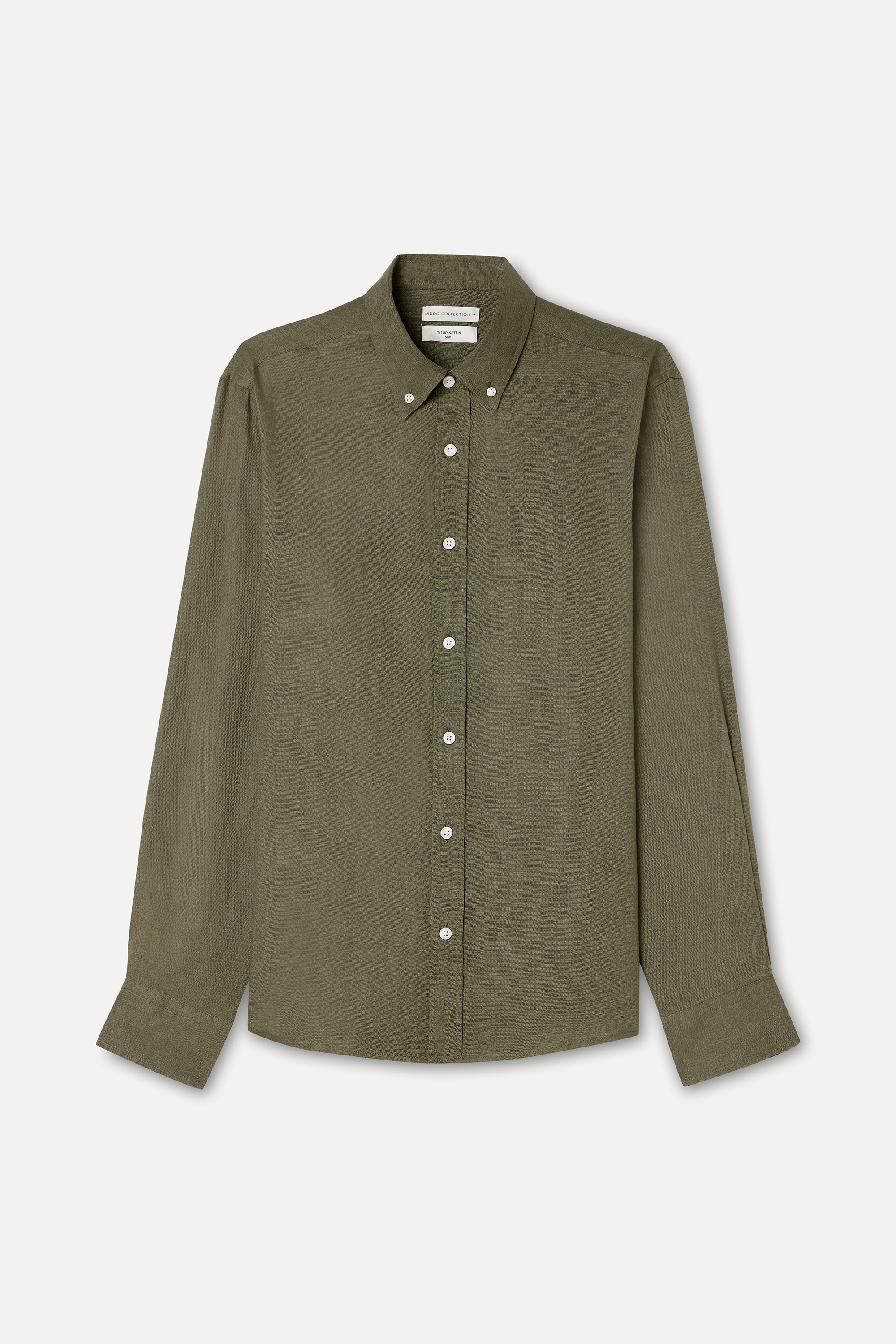 SLIM FIT UZUN KOLLU KETEN GÖMLEK