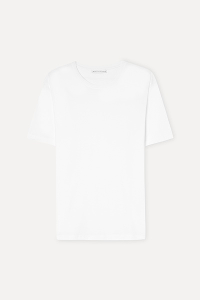Mudo Erkek Beyaz Bisiklet Yaka T-Shirt