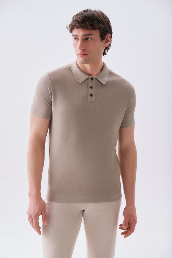 DÜĞMELİ POLO YAKA KISA KOLLU TRİKO KAZAK