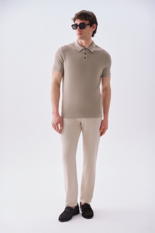 DÜĞMELİ POLO YAKA KISA KOLLU TRİKO KAZAK