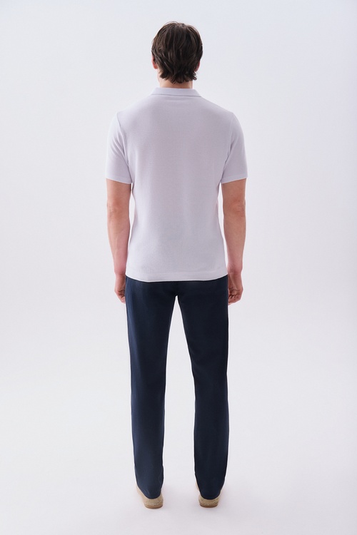  Erkek Yeşil Düğmeli Polo Yaka Kısa Kollu Triko Kazak