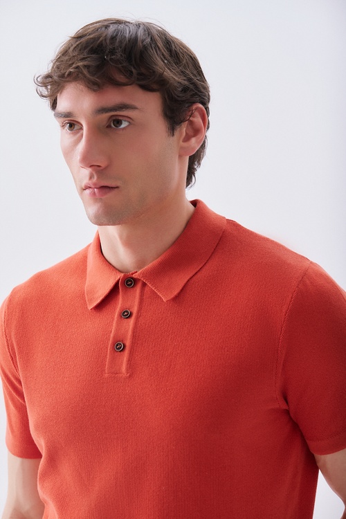 DÜĞMELİ POLO YAKA KISA KOLLU TRİKO KAZAK