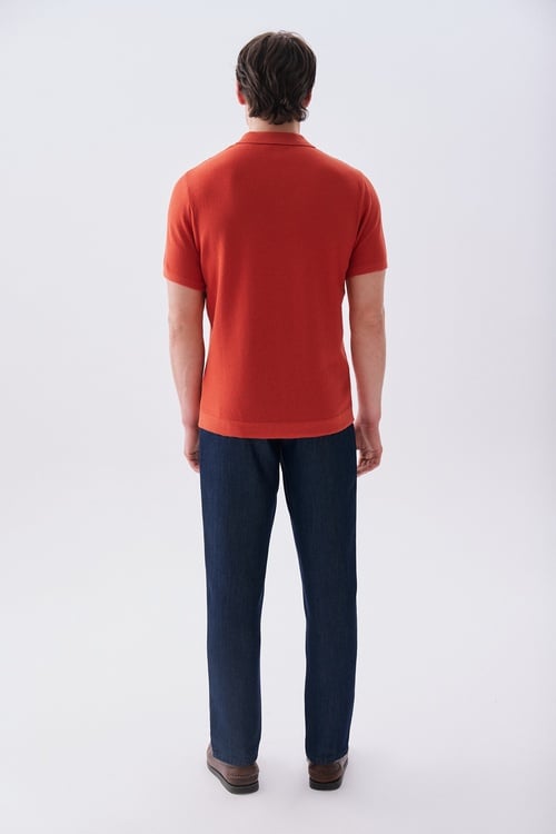 DÜĞMELİ POLO YAKA KISA KOLLU TRİKO KAZAK