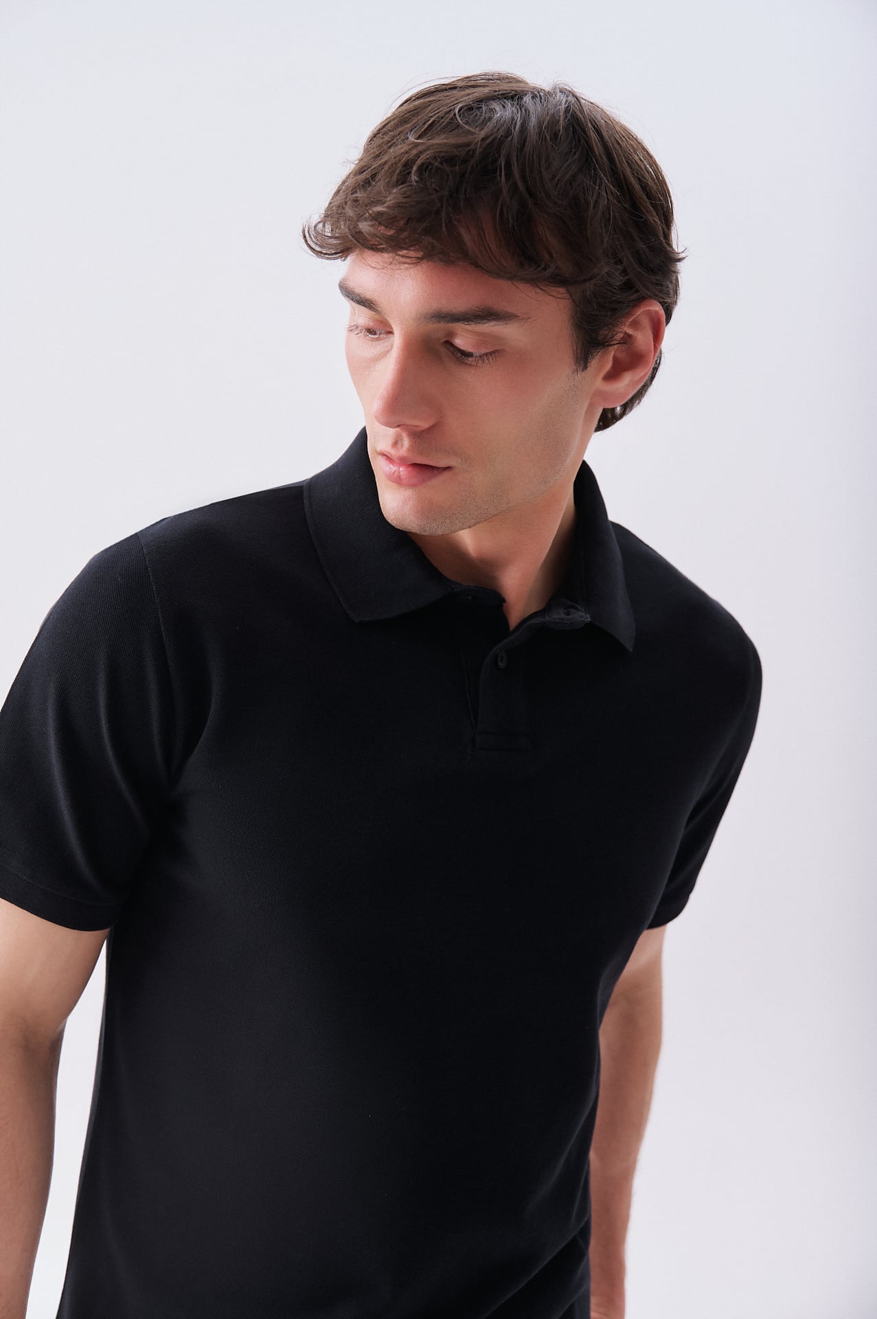 Erkek Siyah Polo Yaka T-Shirt