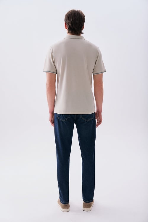 NAKIŞLI POLO YAKA T-SHIRT