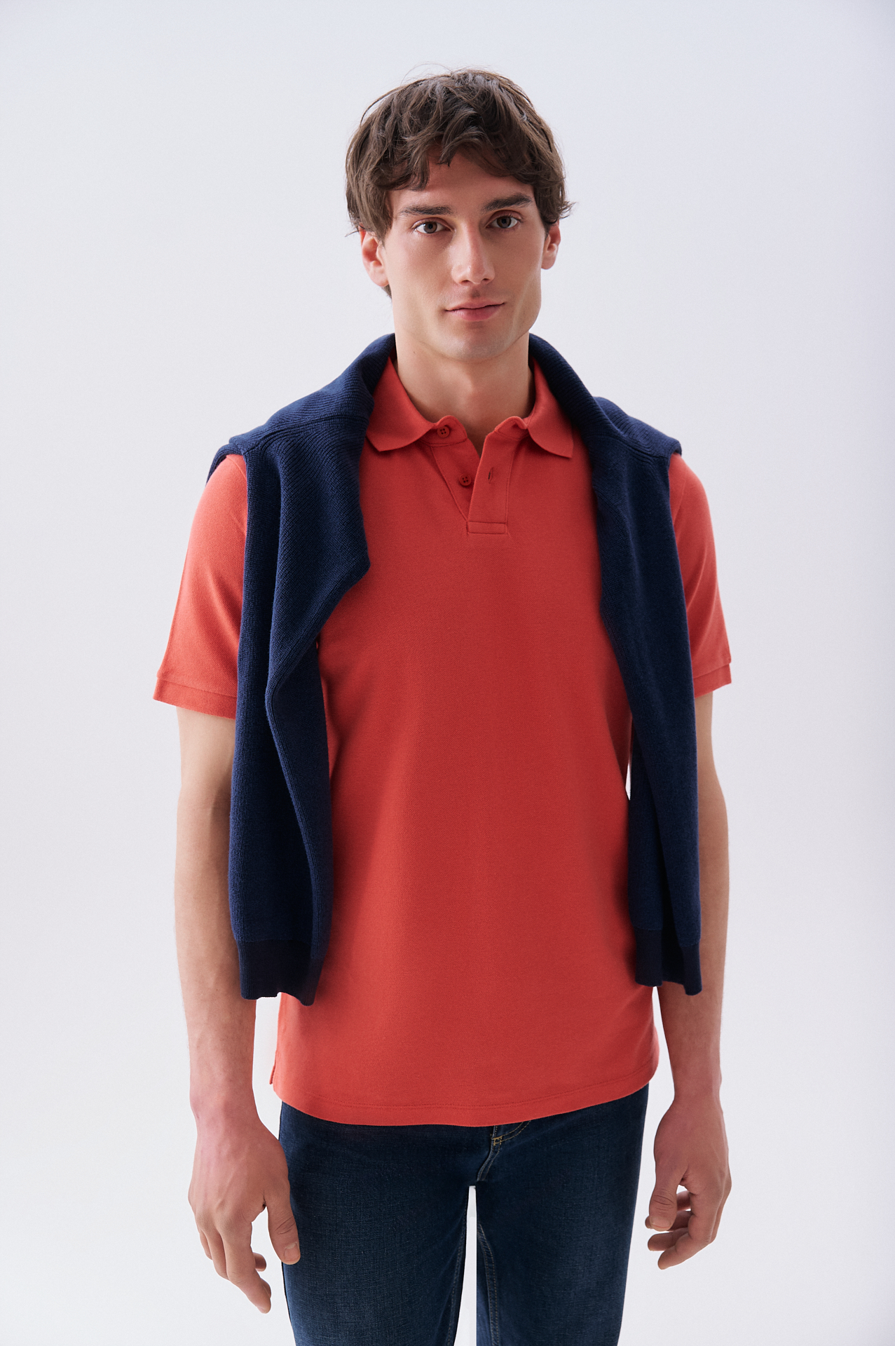 Erkek Turuncu Polo Yaka T-Shirt