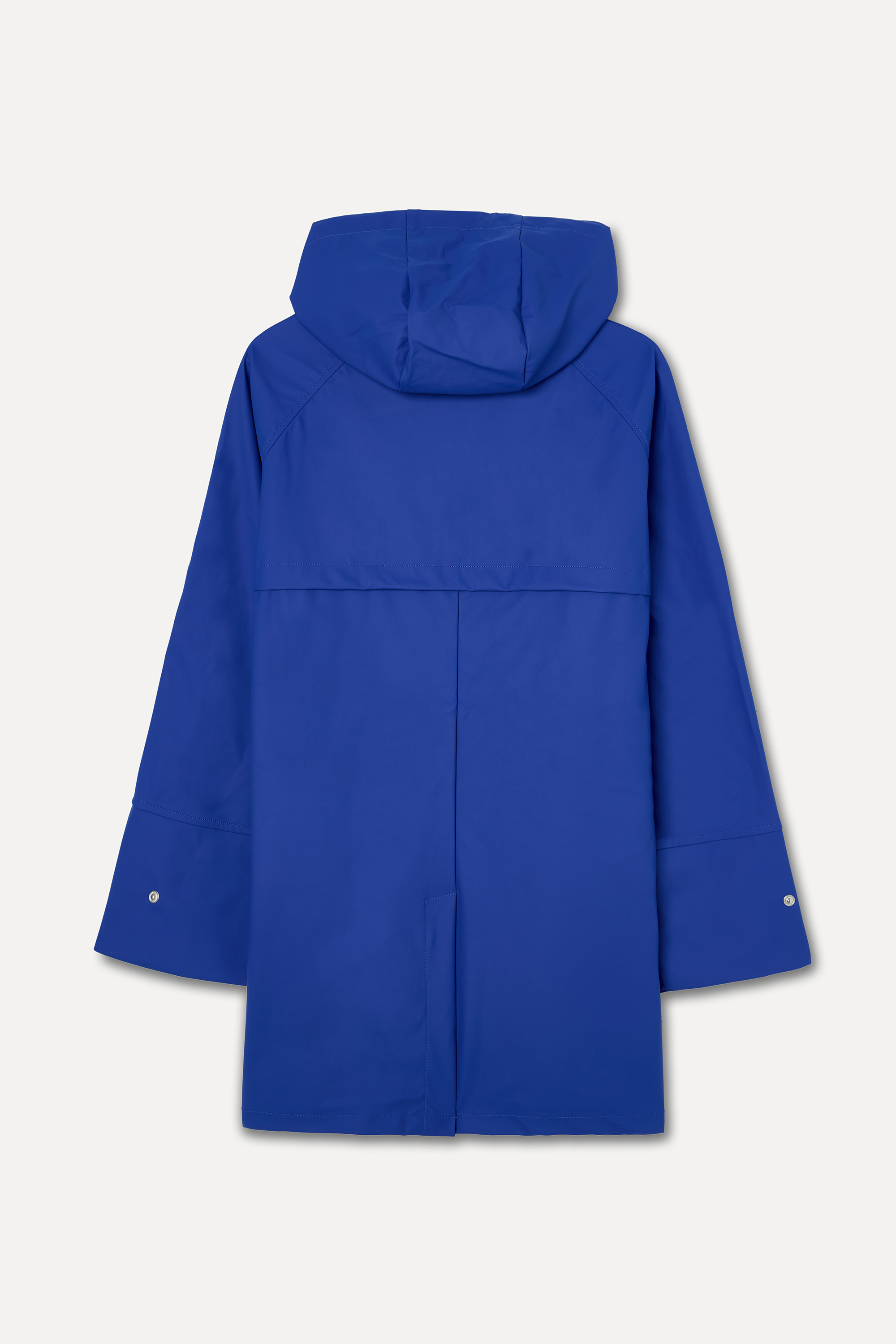 Kadın Mavi Oversize Kapüşonlu Yağmurluk