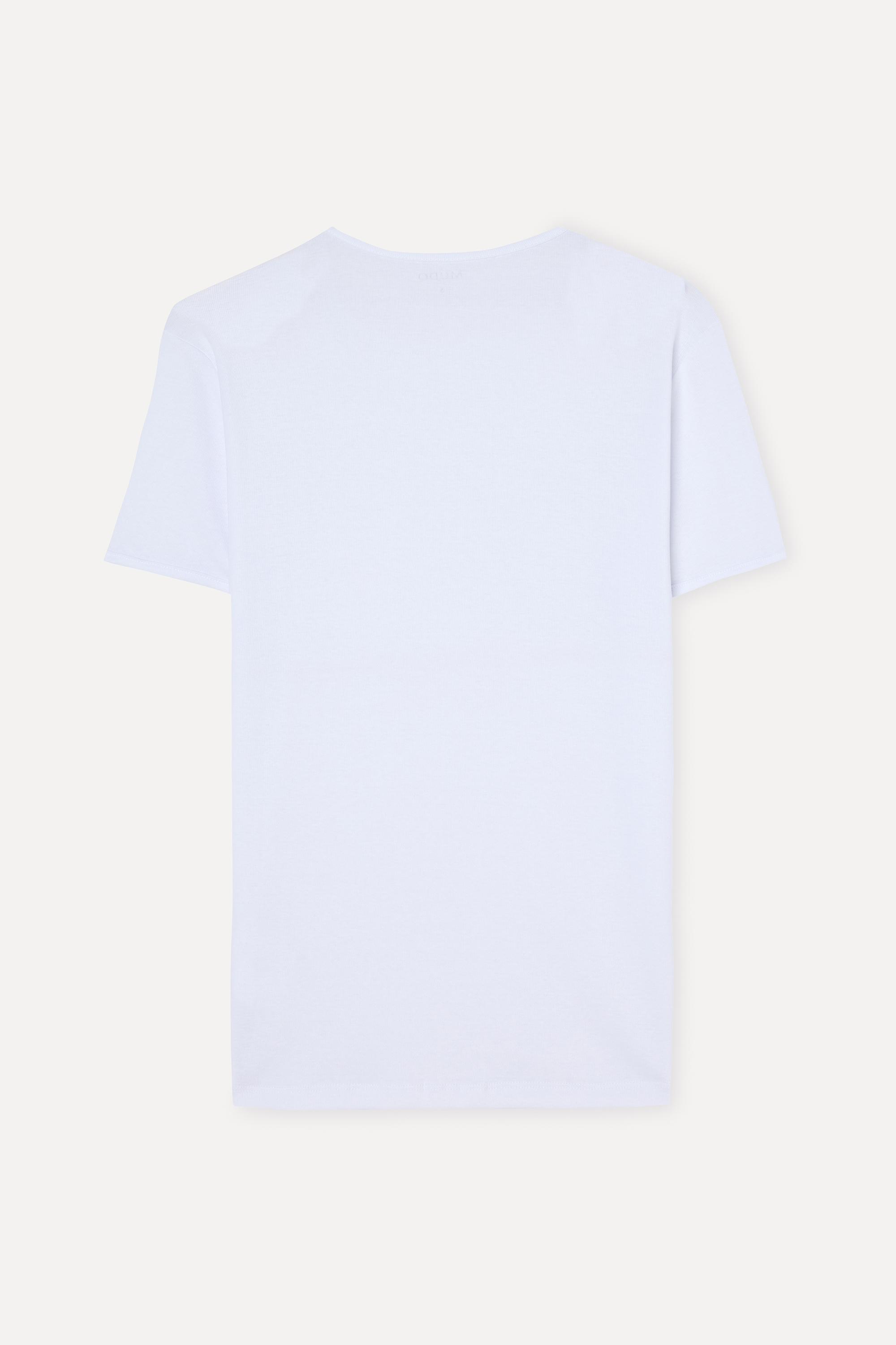 Erkek Beyaz Bisiklet Yaka T-Shirt