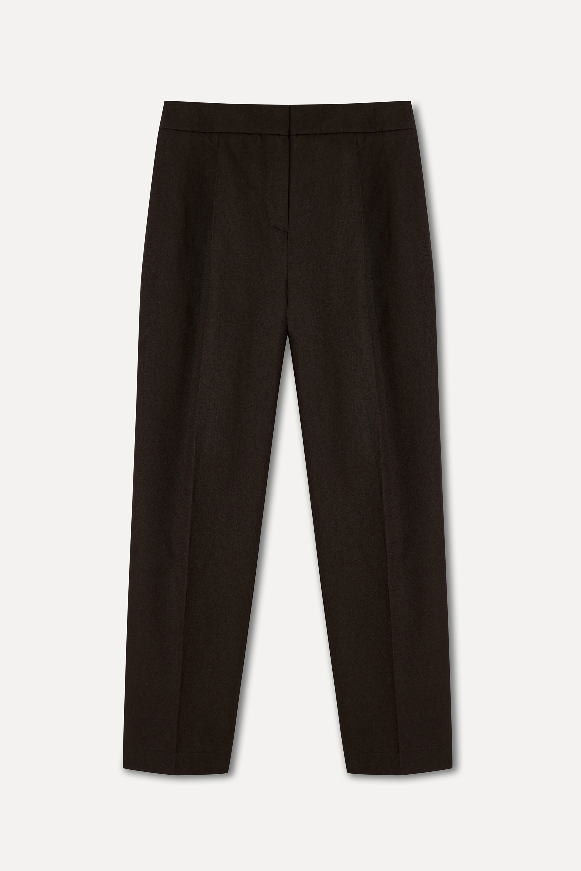 Kadın Kahverengi Keten Karışımlı Relax Fit Pantolon