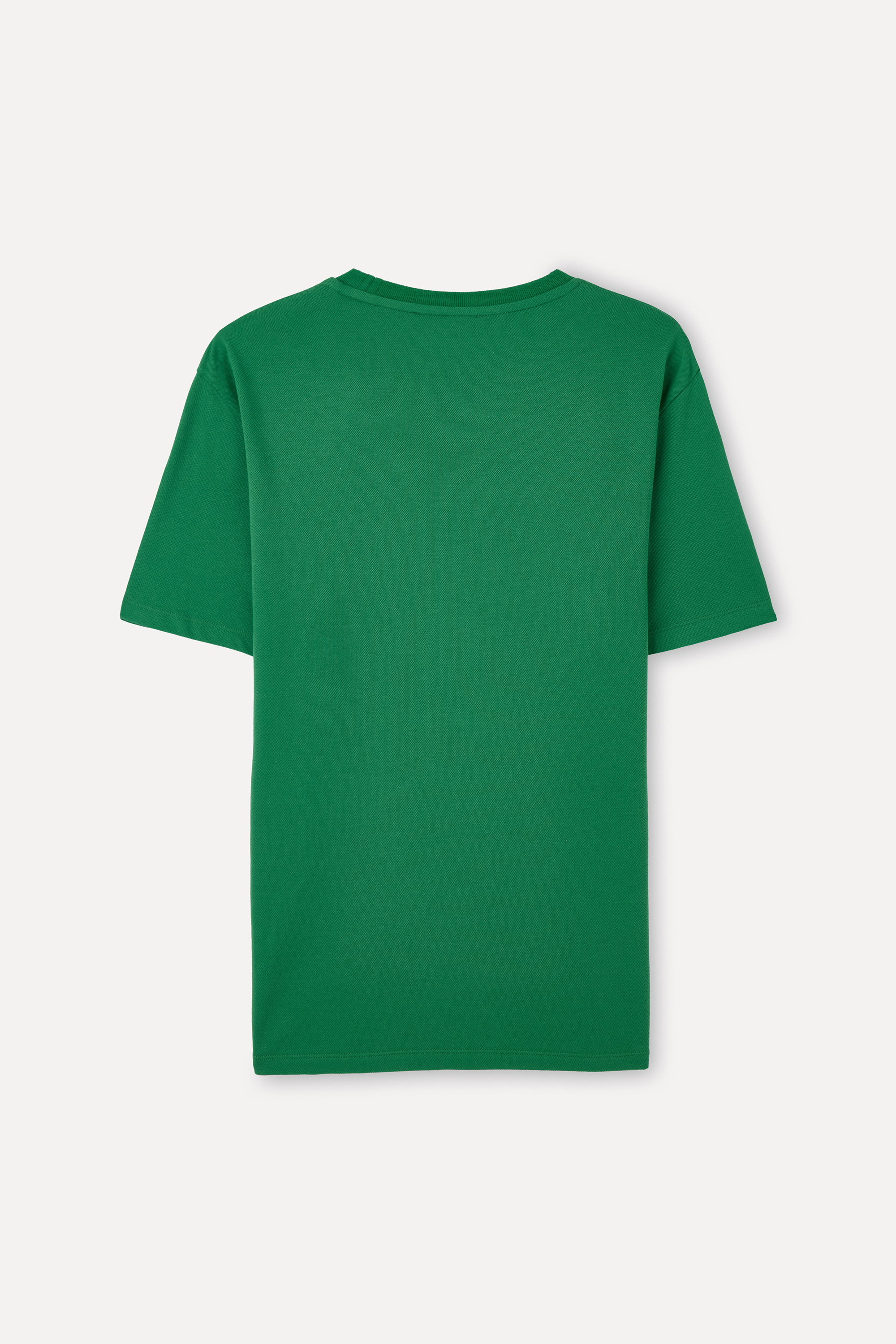 Erkek Yeşil Comfort Fit Bisiklet Yaka T-Shirt