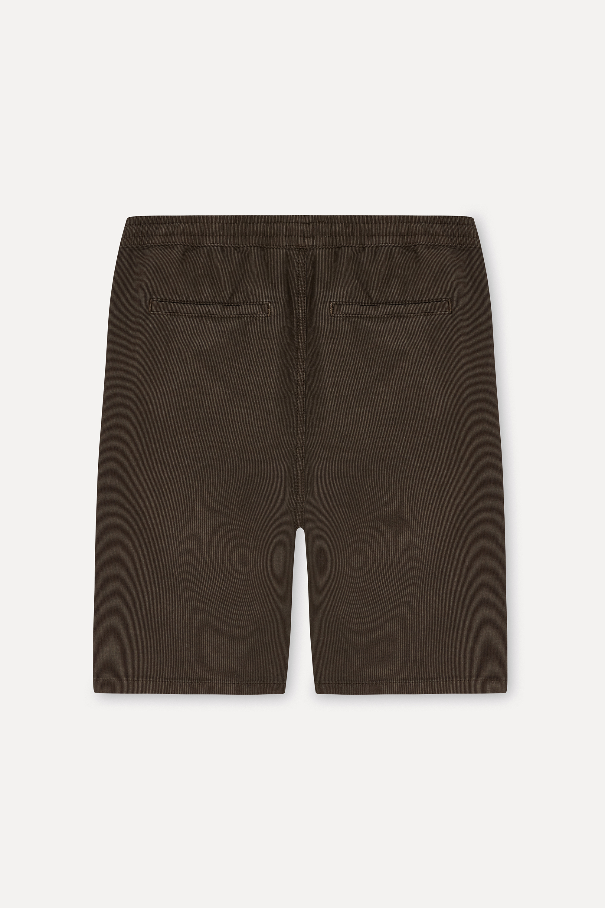 Erkek Kahverengi Tekstürlü Straight Fit Şort