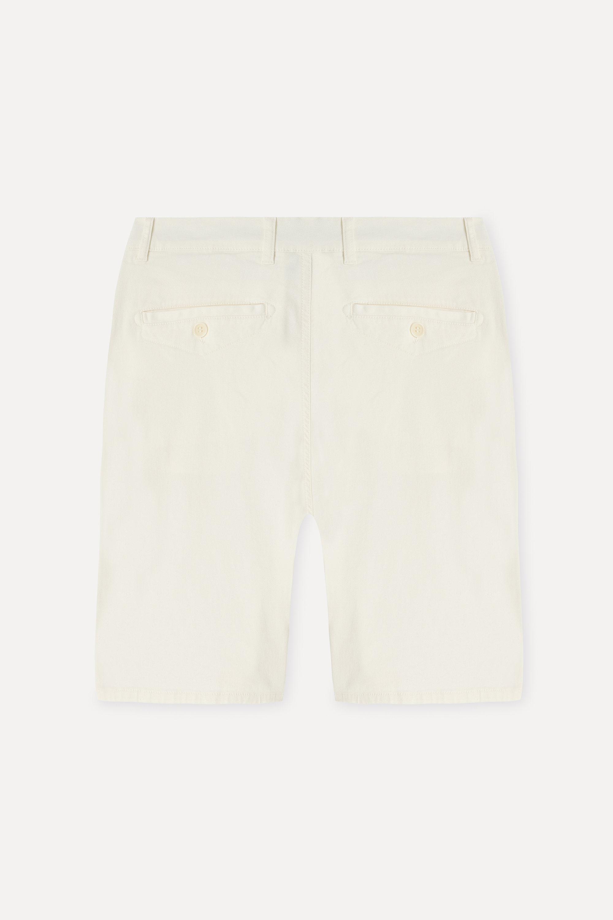 Erkek Kırık Beyaz Straight Fit Chino Şort