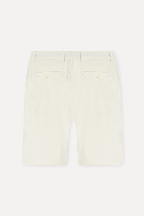  Erkek Kırık Beyaz Straight Fit Chino Şort