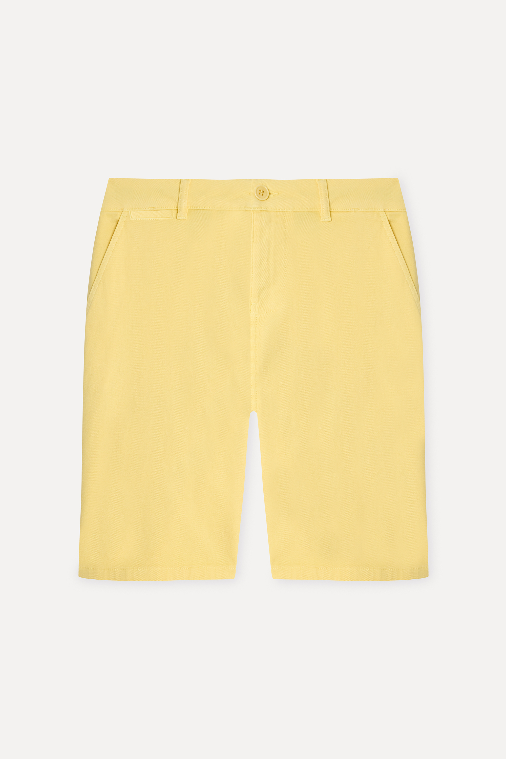 Erkek Sarı Straight Fit Chino Şort