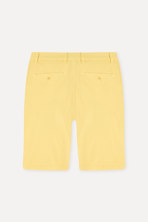  Erkek Sarı Straight Fit Chino Şort