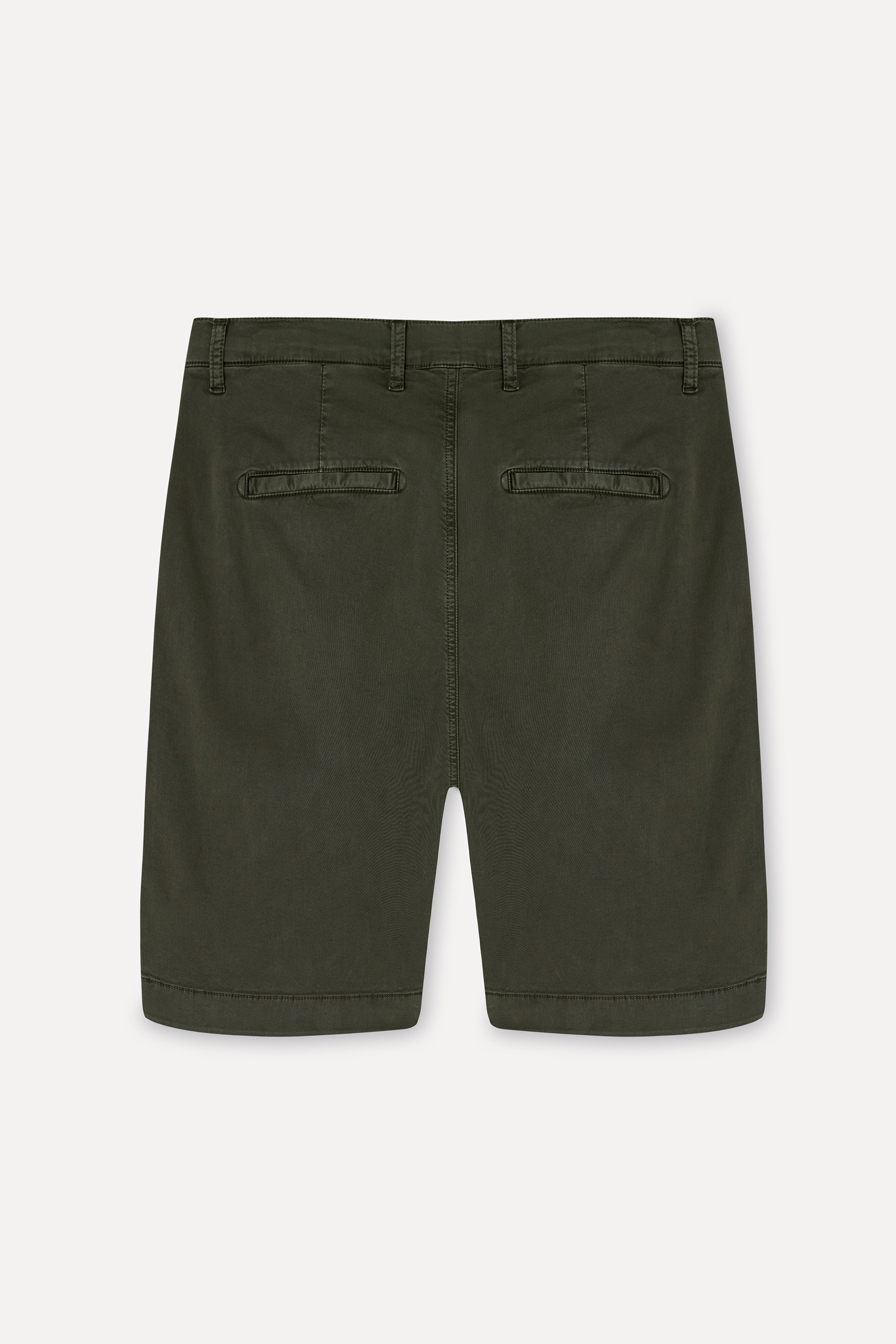 Erkek Haki Straight Fit Chino Şort