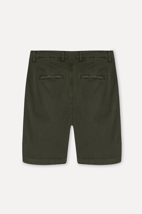 Erkek Haki Straight Fit Chino Şort