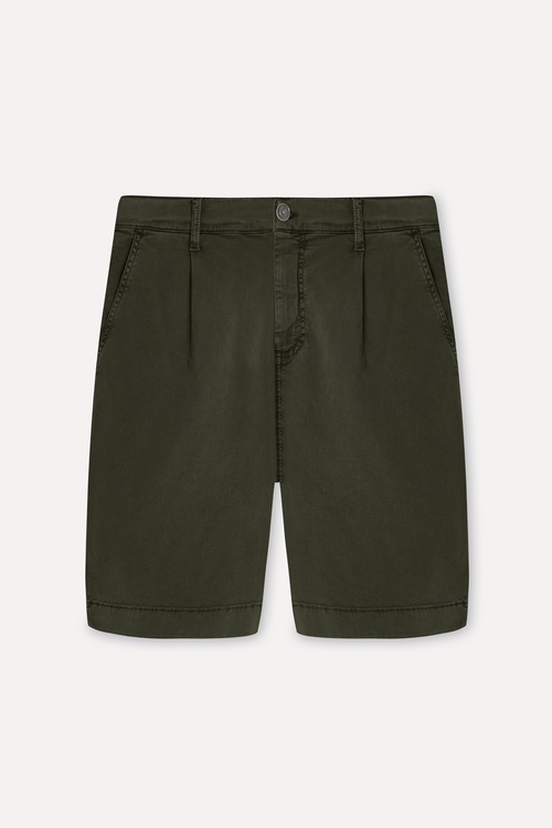 Erkek Haki Straight Fit Chino Şort