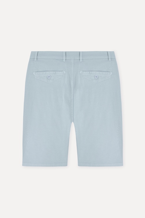  Erkek Mavi Straight Fit Chino Şort