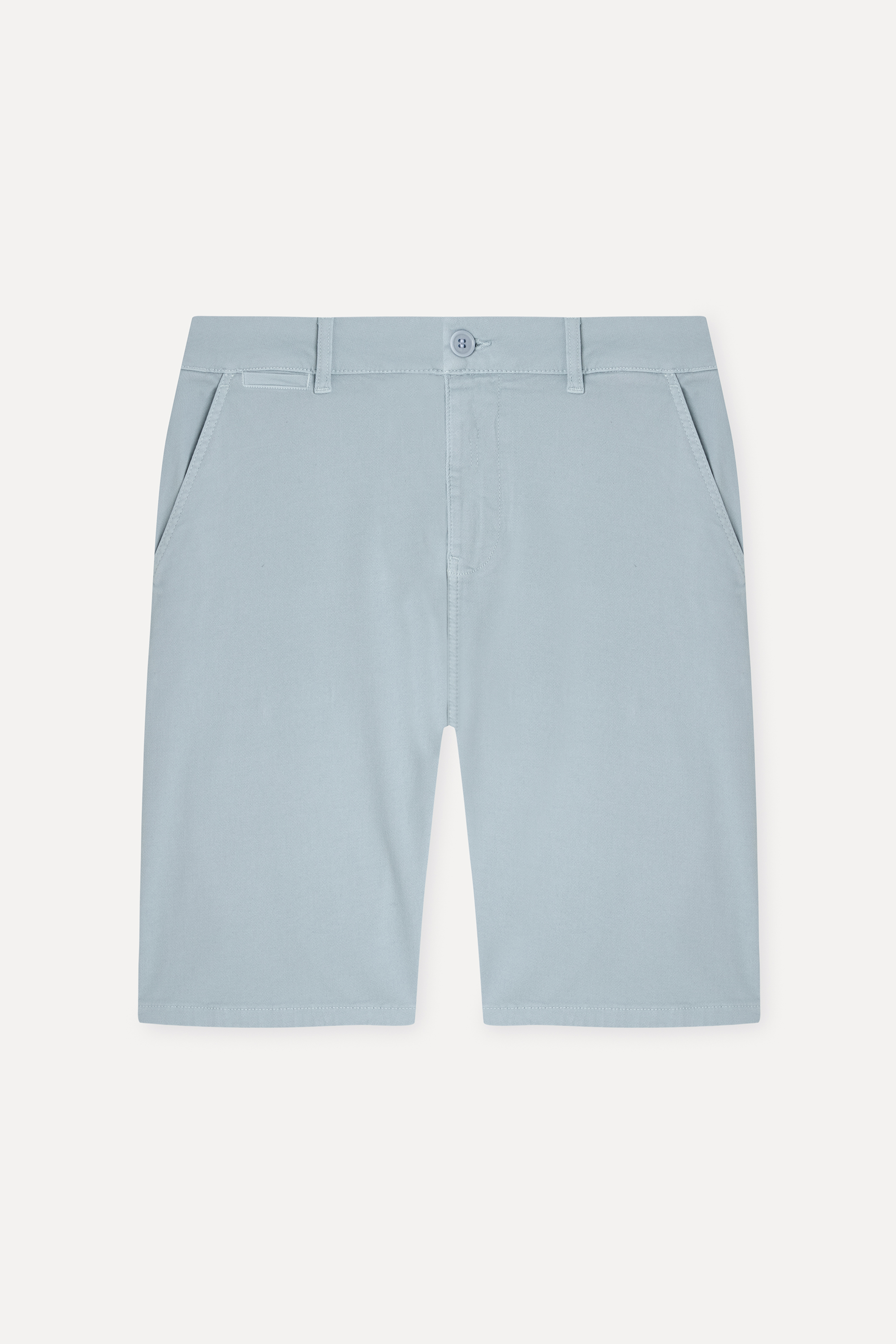 Erkek Mavi Straight Fit Chino Şort