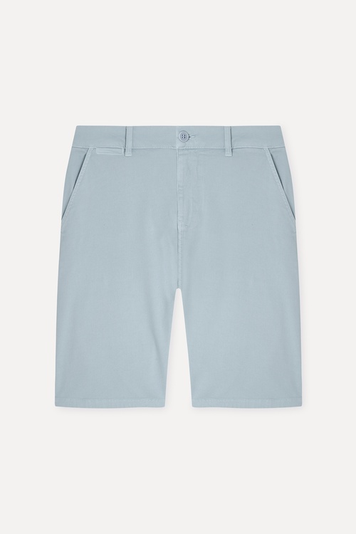  Erkek Mavi Straight Fit Chino Şort