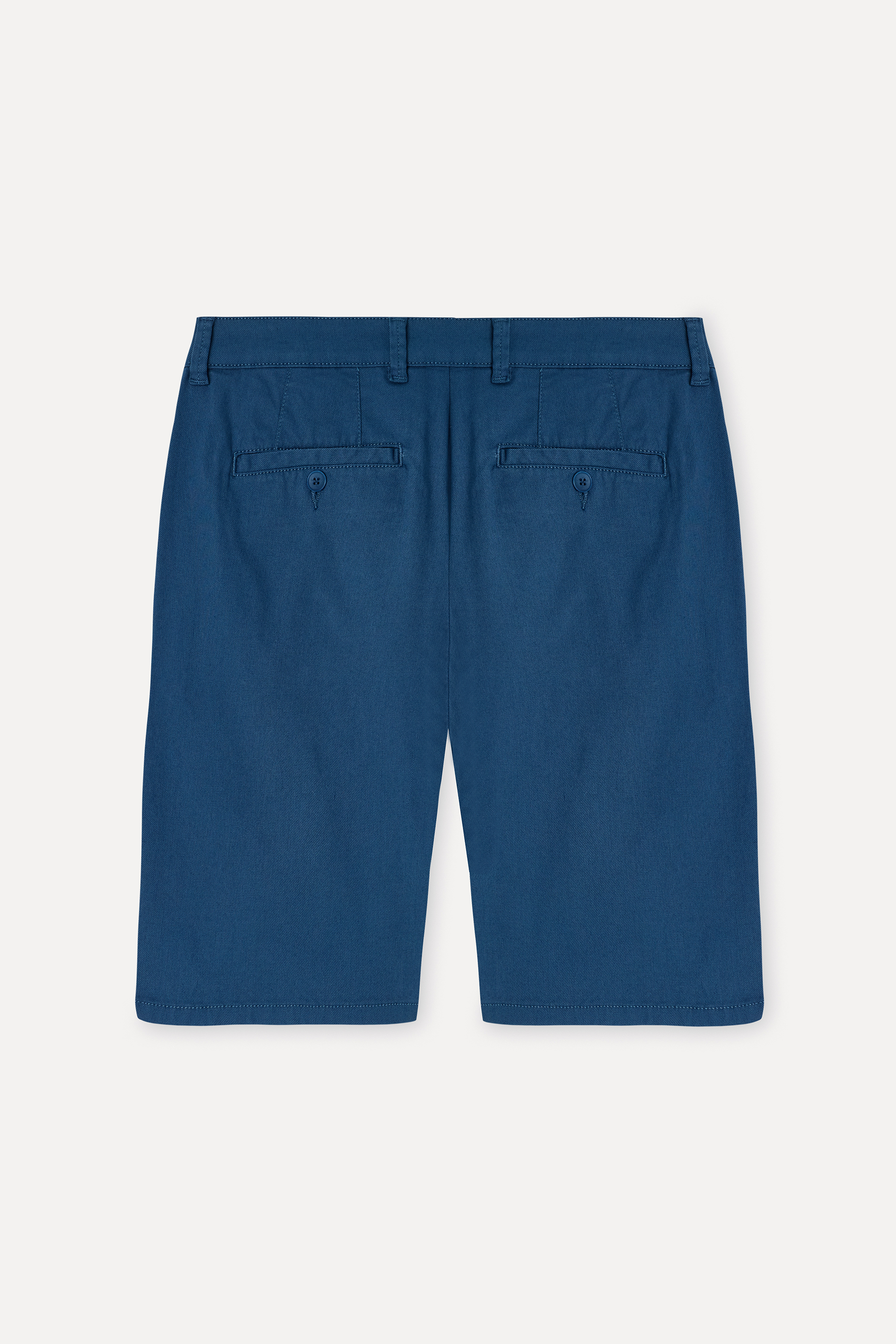 Erkek İndigo Straight Fit Chino Şort