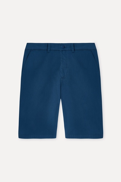 Mudo Erkek Indigo Straight Fit Chino Şort