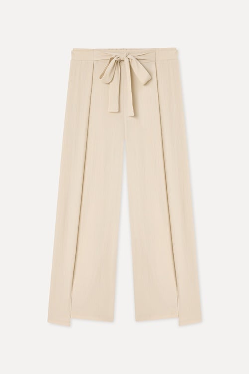 WIDE LEG PİLELİ PANTOLON