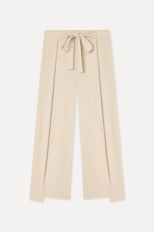 WIDE LEG PİLELİ PANTOLON