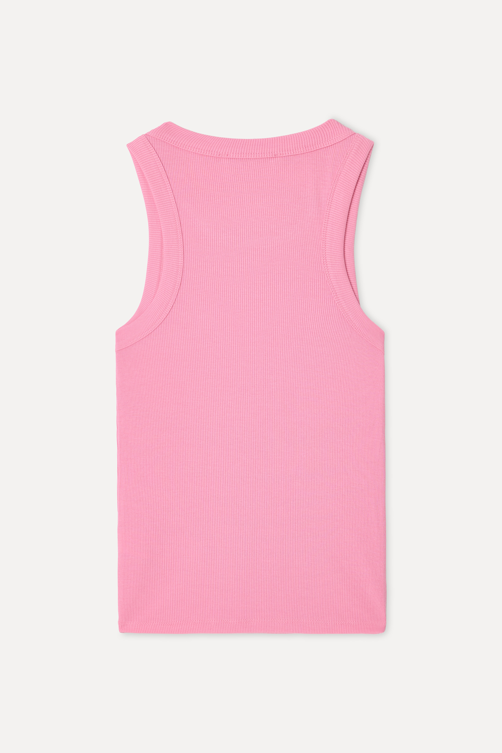 Kadın Pembe Fitted Bisiklet Yaka Kolsuz T-Shirt