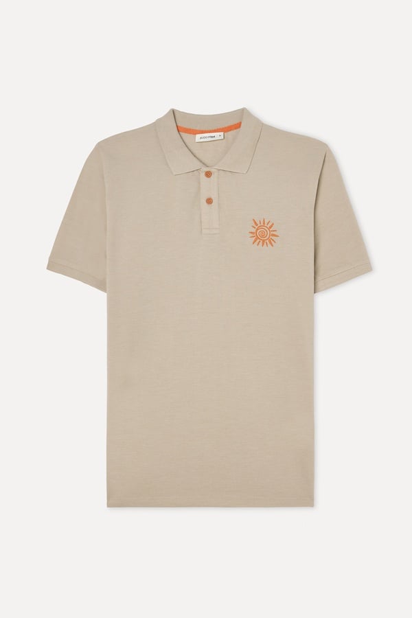 NAKIŞLI POLO YAKA T-SHIRT