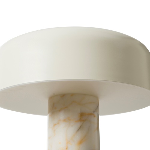  PILZ KREM MERMER ABAJUR 37X48 CM