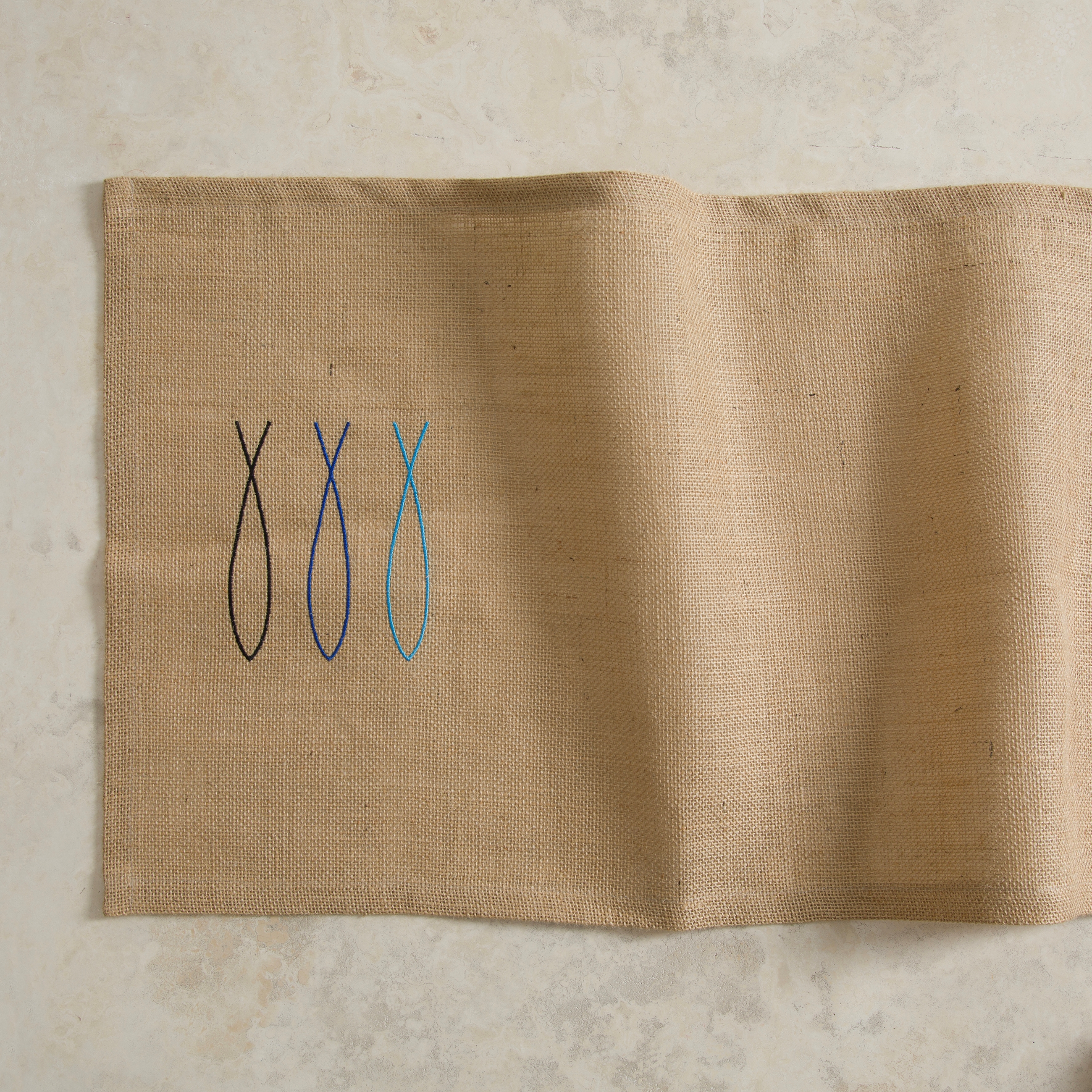 MARİN THREE FISH RUNNER NATUREL 45X150