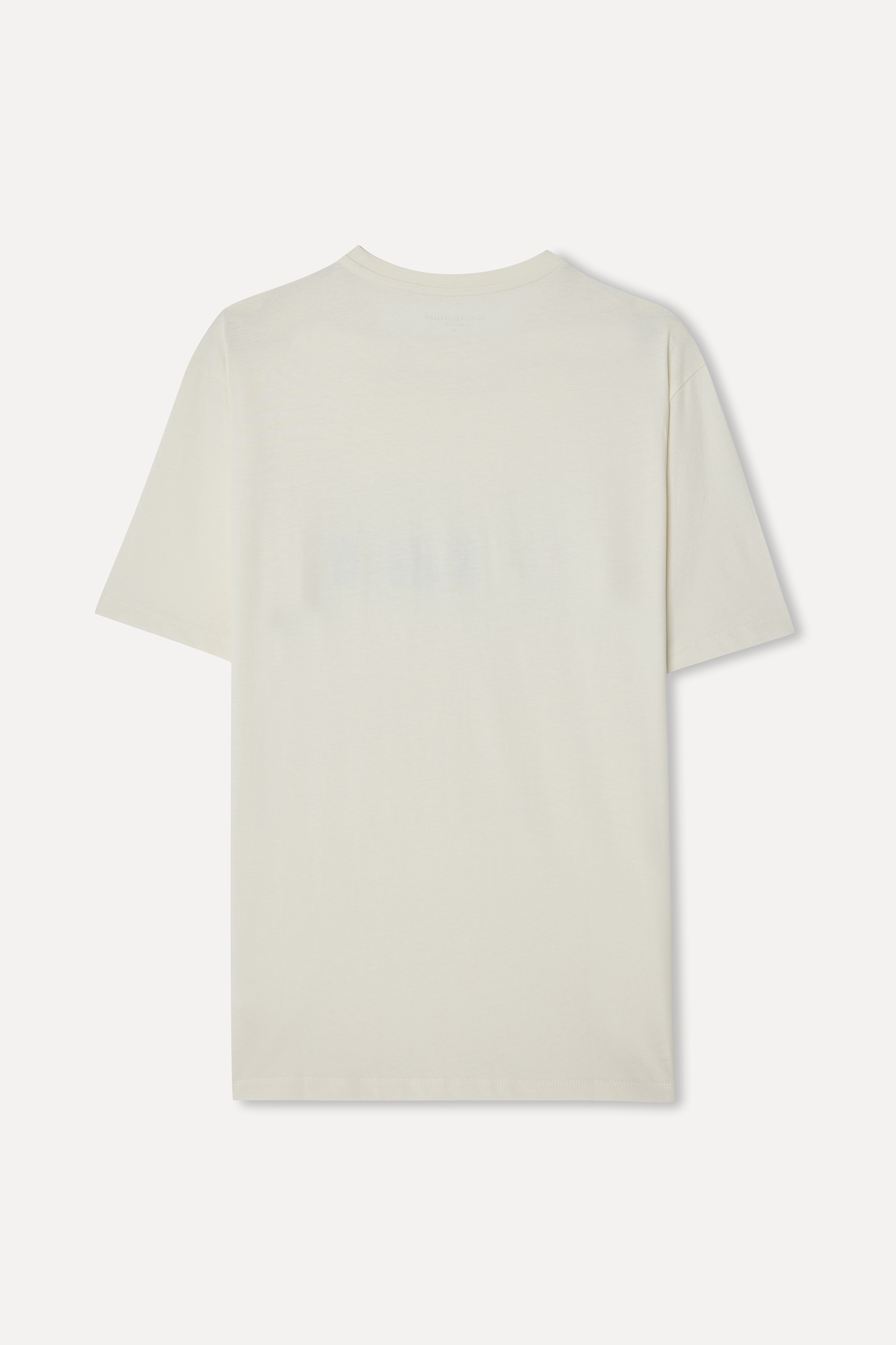 Erkek Taş Rengi Baskılı Bisiklet Yaka T-Shirt