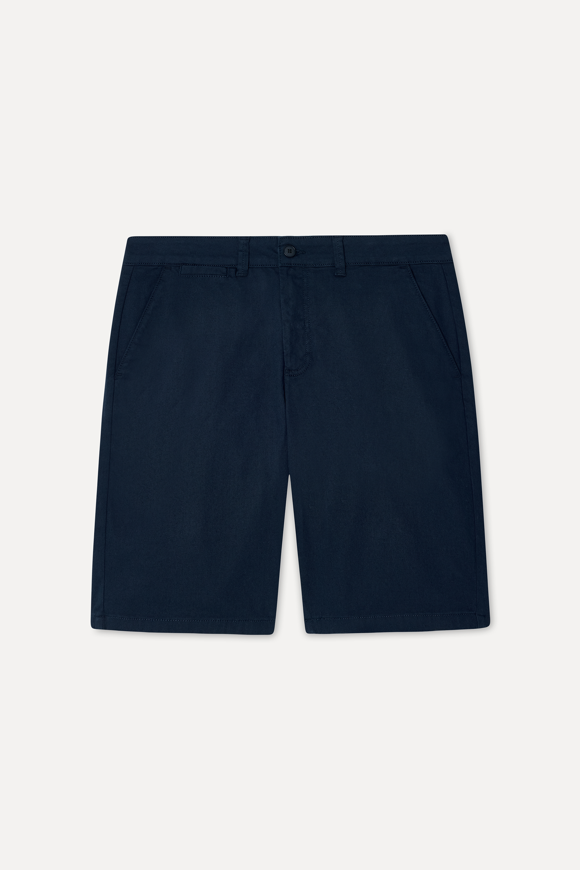 Erkek Lacivert Straight Fit Chino Şort