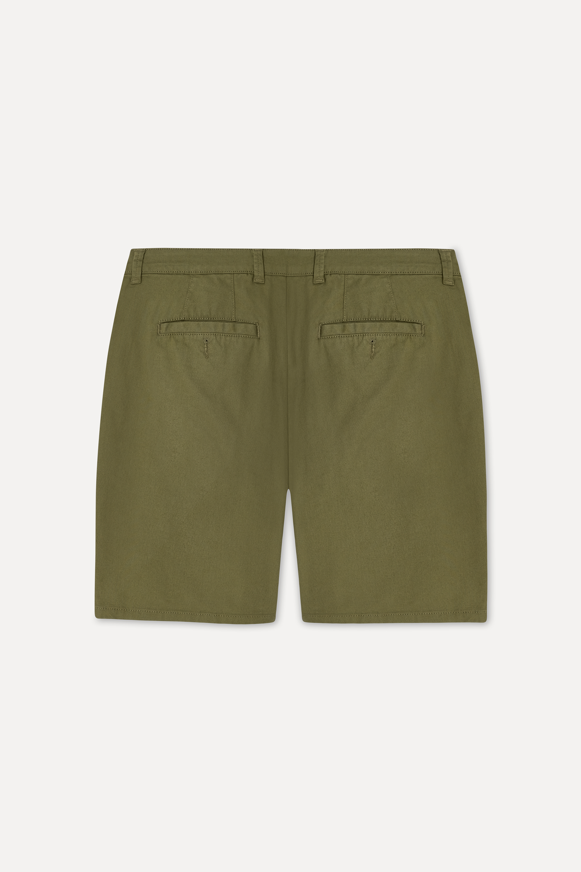Erkek Haki Straight Fit Chino Şort