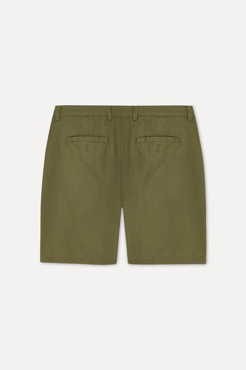 Erkek Haki Straight Fit Chino Şort