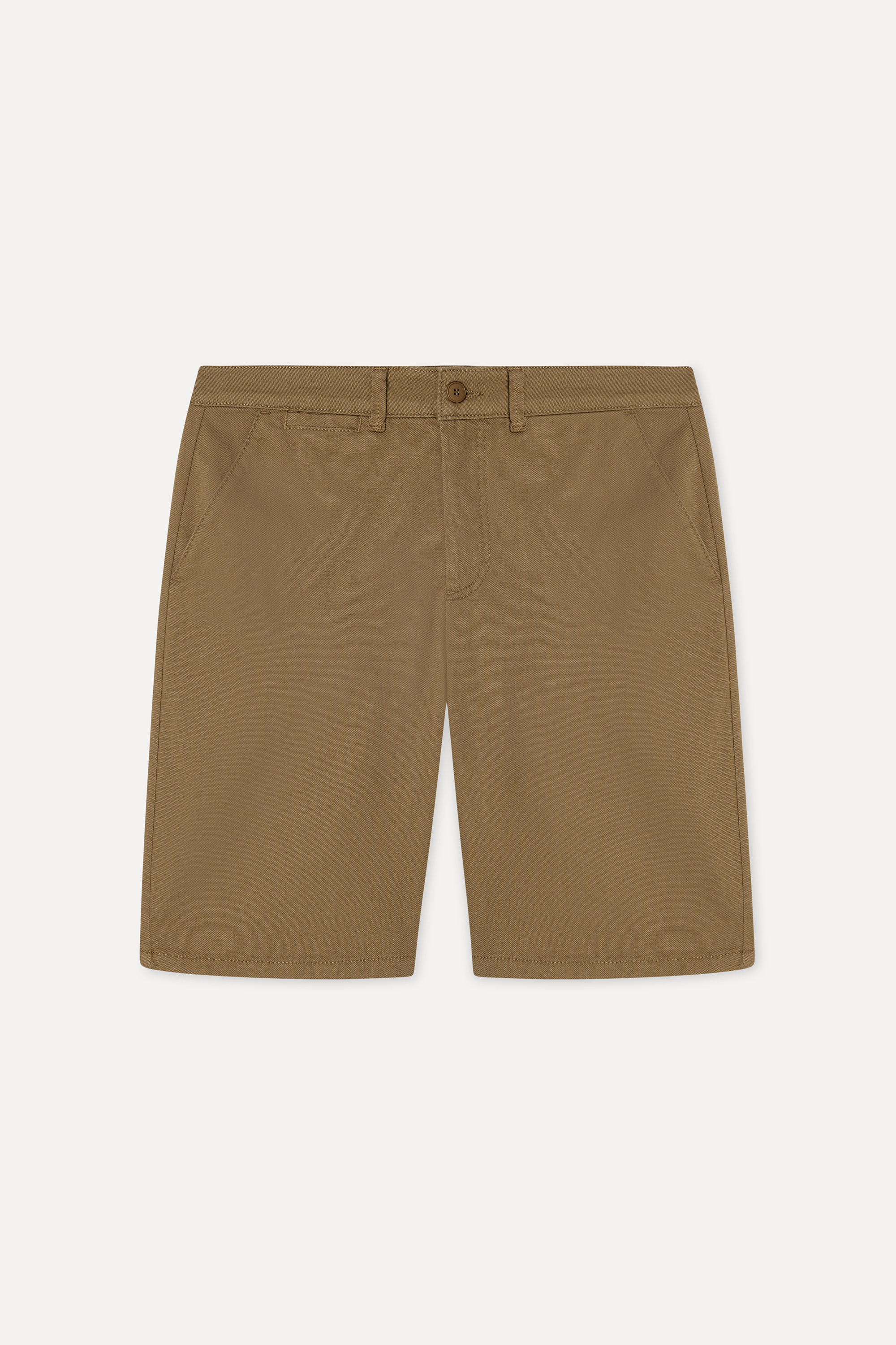 Erkek Kahverengi Straight Fit Chino Şort