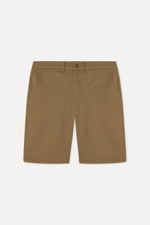 Erkek Kahverengi Straight Fit Chino Şort