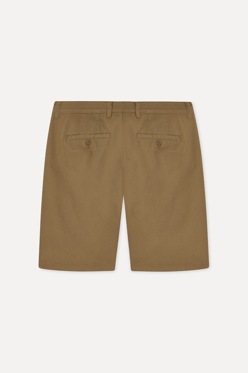 Erkek Kahverengi Straight Fit Chino Şort