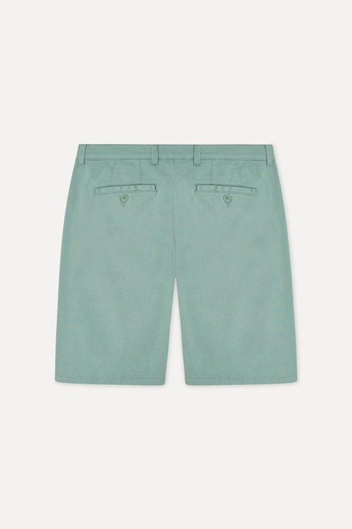 Erkek Yeşil Gri Straight Fit Chino Şort