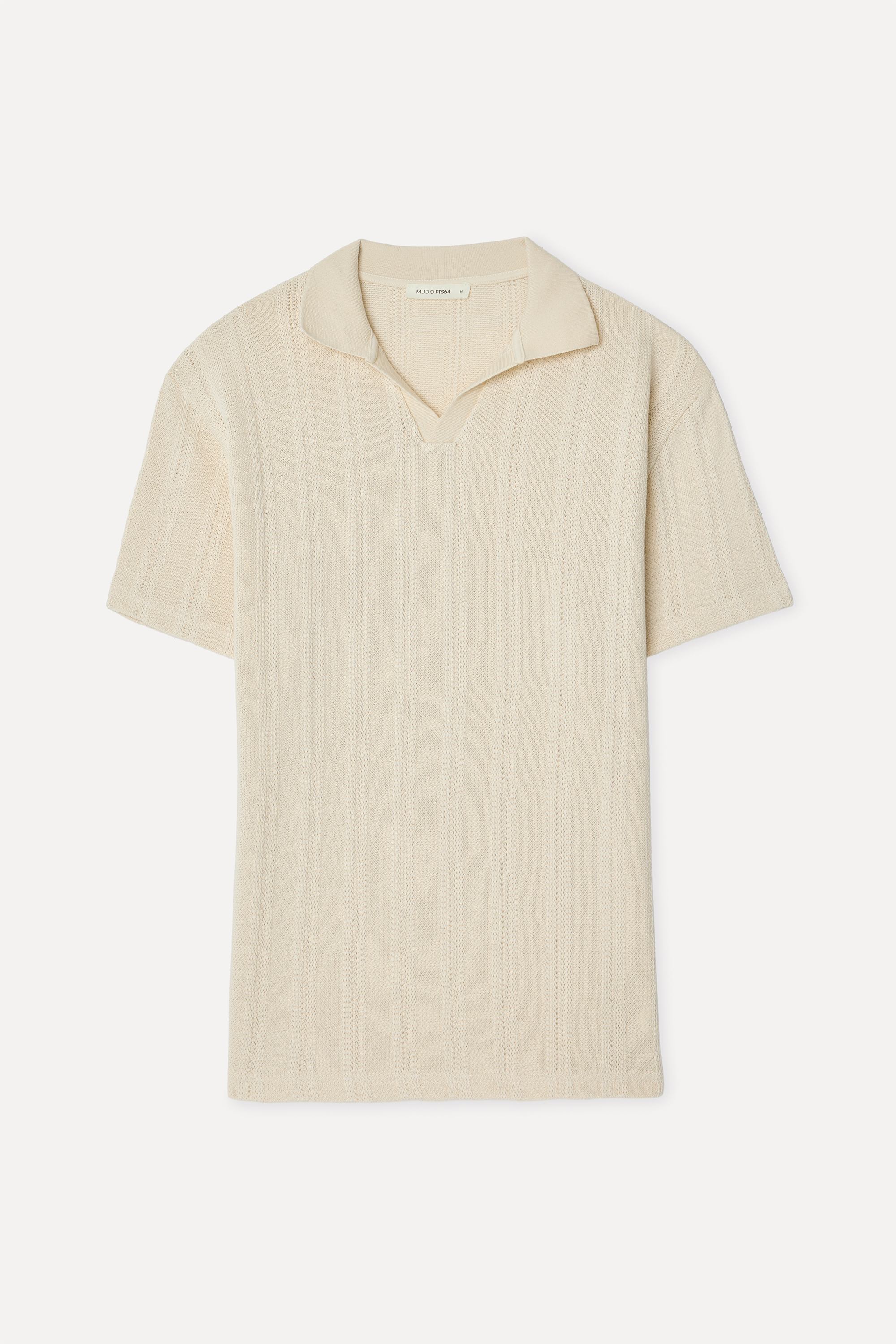 Erkek Ekru Comfort Fit Polo Yaka T-Shirt