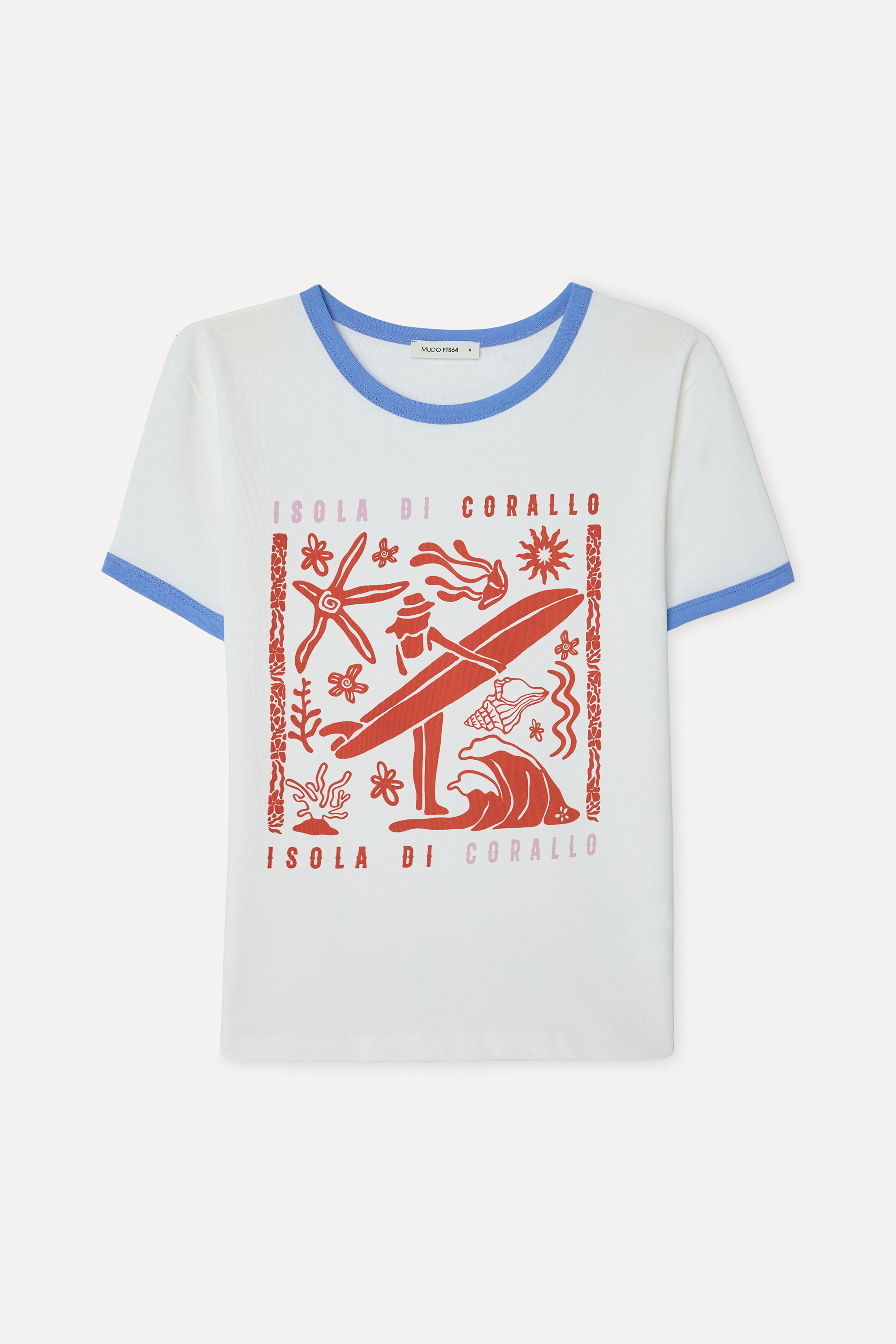 Kadın Kırık Beyaz Loose Fit Bisiklet Yaka T-Shirt