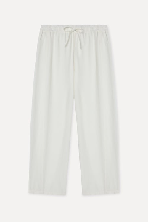 Kadın Ekru Comfort Fit Chino Pantolon