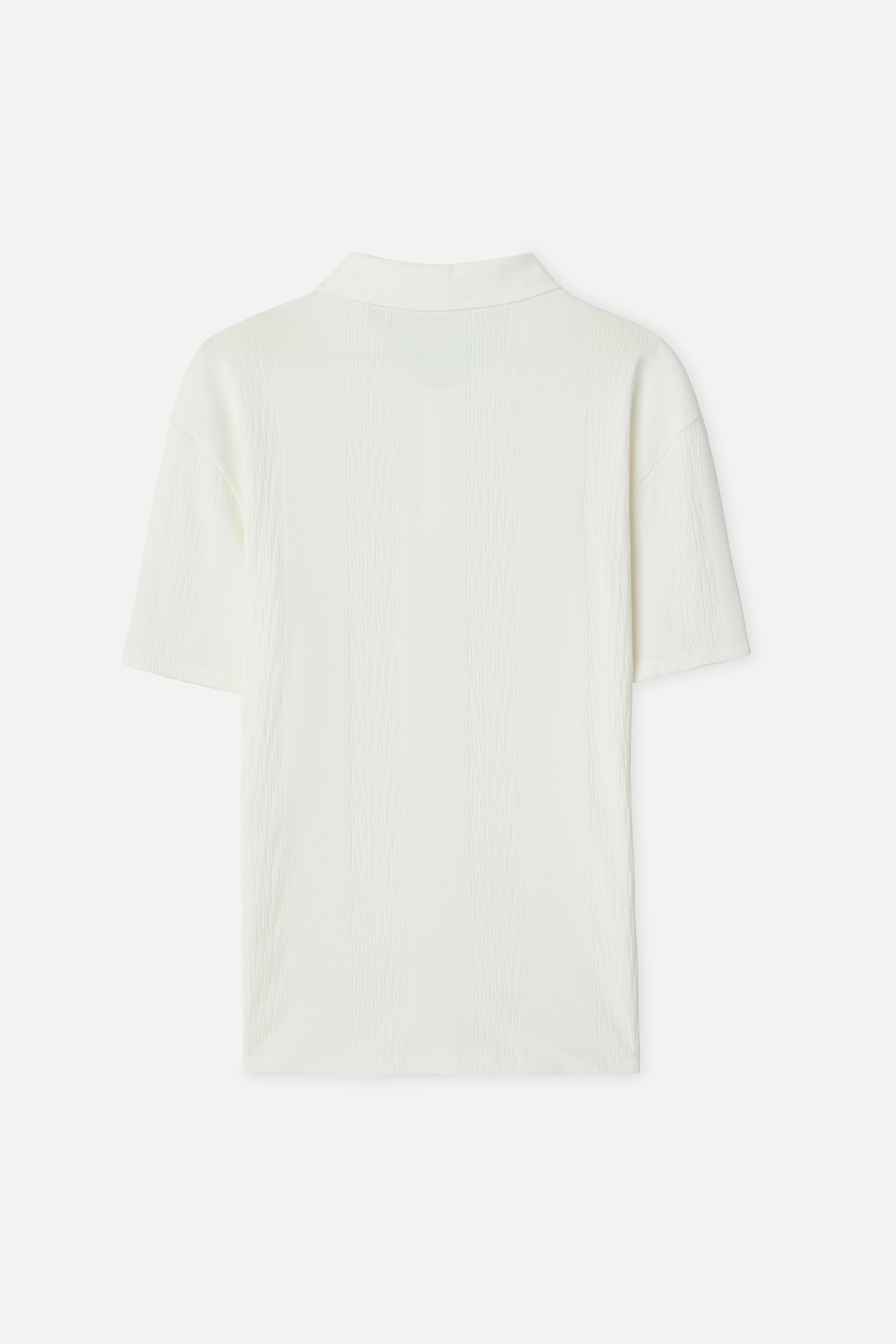 Erkek Kırık Beyaz Comfort Fit Polo Yaka T-Shirt